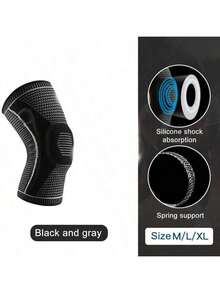 Silicone Knee Pads With Fashionable Side Spring Stabilizer, Suitable For Home Exercise And Fitness, Knee Protection - Multicolor - View 6