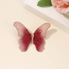 دبوس ثوب أنيق وعصري مطرز بالفراشة الأومبري، إكسسوار ملابس متعدد الاستخدامات للنساء هدية عيد الميلاد