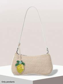Simple And Fashionable Holiday Bag Pendant, Contrasting Color Beaded Simulated Coconut Tree Pendant, Exquisite Mini High-Value Decoration, Niche Design Sense Daily Versatile Pendant, Suitable For Daily Bag And Clothing Matching On Seaside Vacation - Yellow - View 4
