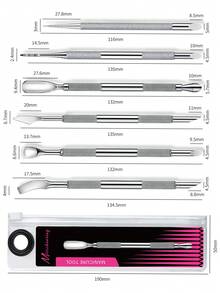 Empujador de cutículas oblicuo de doble cabeza de acero inoxidable de alta calidad, mango mate antideslizante, herramienta de manicura para limpieza de uñas y cuidado de cutículas