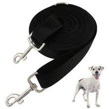 10ft 15ft 25ft 35ft Multipurpose Solid Color Pet Leash, Hands-Free Dog Walking Lead, Durable Sliding Traction Rope For Training, Walking And Outdoor Activities - Suitable For Various Size Pets, Black