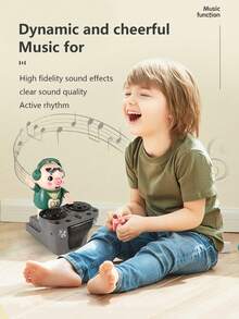 1 pieza Juguete electrónico de cerdo DJ con música y baile, juguete musical de pato DJ con luces LED y música, juguete musical de cerdito bailarín para niños (sin baterías incluidas)