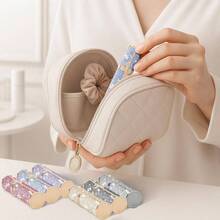 Travel Perfume Bottle Refillable, Perfume Atomizer Leak - Proof Portable 5ML Empty Atomizer Sprayer Bottle Traveling And Outgoing Pink - Leather Style, 5ML - Xanh dương + 5ML - Xem 3