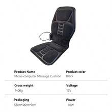 1 pieza Cojín de masaje inteligente y cálido - Vibración de Body completo, comodidad para el hogar y la oficina, spa (enchufe estándar europeo)