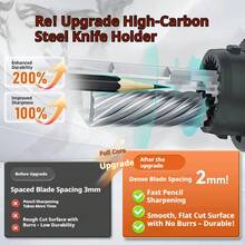 5-Gear Adjustable Manual Pencil Sharpener, Desk Pencil Sharpener With Container, Suitable For Children, Adults, Artists, Schools, Home Office Supplies, Black VB95 Art Sketch Pencil Sharpener With 5 Thickness Settings