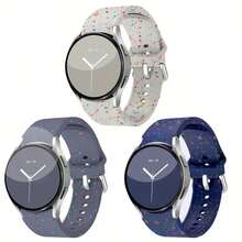 Color Speckles Bands Compatible With Samsung Galaxy Watch 7 Band 40mm 44mm, 20mm No Gap Soft Silicone Strap Replacement For Galaxy Watch 6 5 4/Classic 6 4/FE 40 Mm/Watch 5 Pro 45mm Women Men