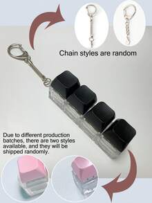 1pc Keyboard Key Cap Stress Relief Toy & Keychain - Finger Press Decompression Accessory, Suitable For Bags And Backpacks - Multicolor - View 12