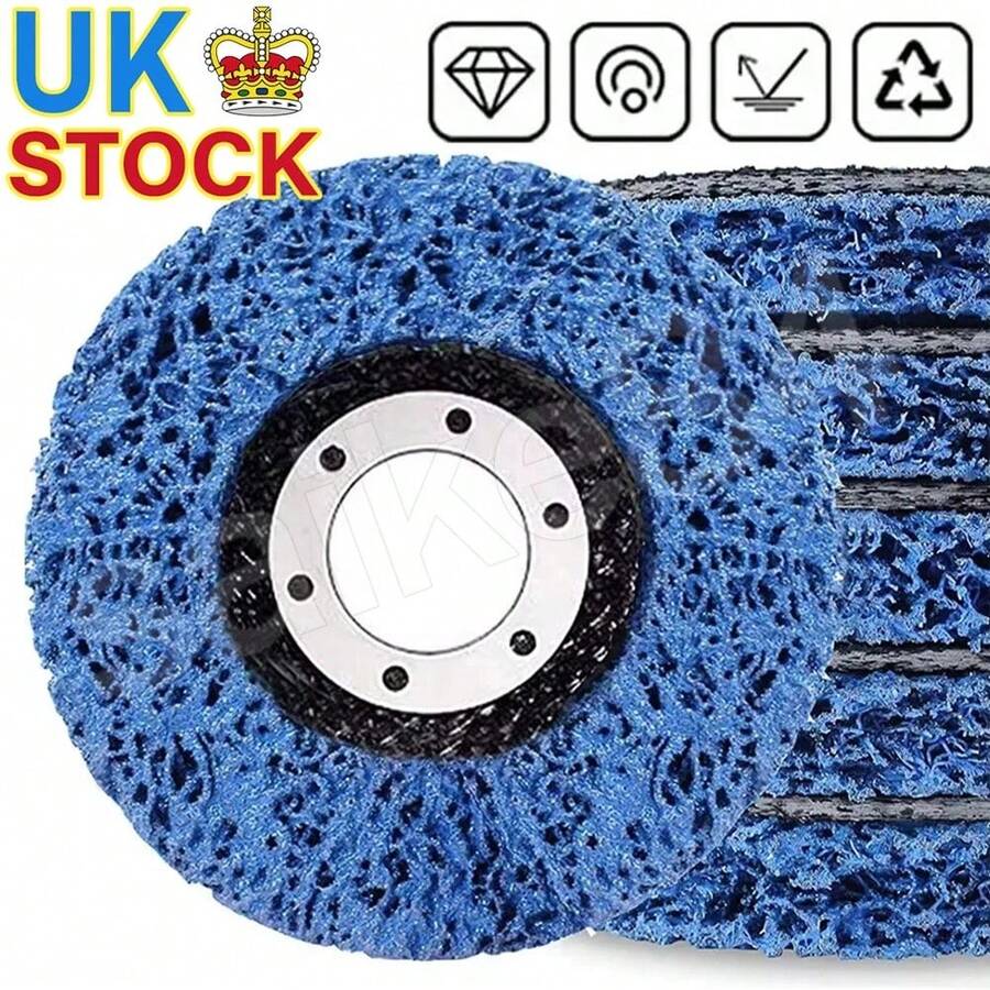 20PCS 115mm 4.5" Angle Grinder Poly Strip Wheel Discs Paint Rust Remove Abrasive - Blue - View 1