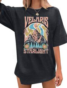 Acotar Velaris Shirts Women City Of Starlight Shirt Book Fan Gift Casual Short Sleeve Tee - màu đen - Xem 1