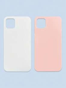 Bộ 2 ốp lưng điện thoại tối giản màu trơn, hồng và trắng, tương thích với iPhone 16, 16 Pro Max, 16 Pro, 16 Plus và các dòng điện thoại Galaxy. - Nhiều màu - Xem 34