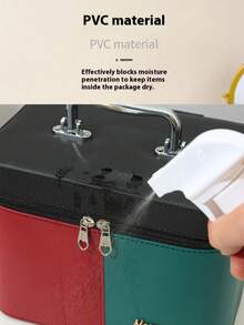 صندوق مرآة المكياج، صندوق تخزين مستحضرات التجميل، محمول وقابل للنقل، طاولة تزيين محمولة، مع مرآة مكياج، محمول، صندوق تخزين مستحضرات التجميل السفر قابل للطي كبير، يشمل 1 مرآة إضاءة قابلة للشحن عبر USB، ألوان ماكارون، ألوان موراندي، تصميم جلد وردي للطلاب، حقيبة تجميل محمولة، تخزين المجوهرات ومستحضرات التجميل