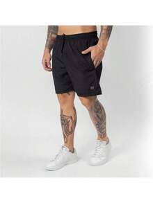 Men's 3-Piece Bermuda Shorts Gym Workout Beach Running - màu đen - Xem 4