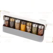 Local Devery-YOUBEI-Joseph Joseph Spice Rack Organizer - Under-Shelf Kitchen Cabinet Storage Solution For Spices, Grey - 調味品架 - 查看 1
