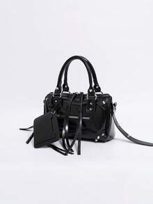 Women's Bag 2025 New Style High-End Sense Shoulder Crossbody Rivet Boston Pillow Bag