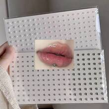 贴纸假肚脐眉唇穿孔耳钉非穿孔耳环耳钉套装全新假鼻环穿孔首饰真皮锚顶部