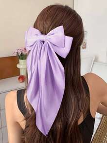 1/4 Stücke Haarspangen mit leichter lila Schleife für Frauen, modisch und hochwertig, süß und vielseitig, geeignet für den täglichen Gebrauch, Hochzeitsjungfern, Partys, Reisen, Weihnachten und Schulanfang, Klammern