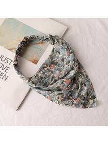 Hair Scarf Headband For Women Elastic Hair Kerchief Boho Triangle Bandana Head Scarf Girls Hair Scarves Warm Bands Winter Hair Accessories - Multicolor - View 5