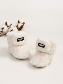 Newborn Infant Infant Infant Girls Boys Warm Fleece Winter Booties First Walkers Slippers Shoes