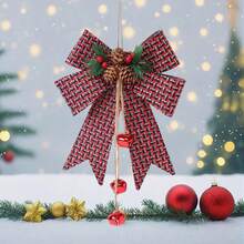 Christmas Bows, DIY Bell Hanging Tree Ornament Portable Home Decor Seasonal Party Favor