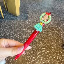 1支创意圣诞系列红色中性笔，可爱高品质ins风按压笔，书写流畅，适合学生使用 - 彩色 - 查看 5