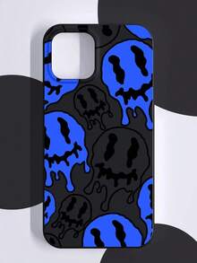 Halloween Ugly  Face Pattern  Case Compatible With IPhone 15/15Pro Grunge - Multicolor - View 1