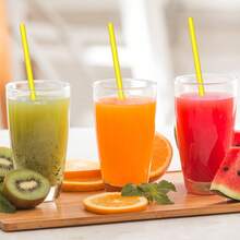 100pcs/Pack Solid Color Paper Straws, High Quality Durable Straws 6*197mm, White/Black/Kraft/Pink/Yellow/Green/Dark Green/Light Blue/Blue/Red | Suitable For Restaurants, Bars, Birthdays, Weddings, New Year, Valentine's Day, Graduations, Parties, Drinking Straws, Kitchen Supplies - Multicolor - View 2