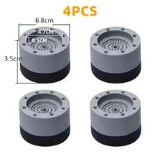 4 Pcs Washing Machine Anti Vibration Pads Lifting Rubber Feet Anti Slip Mute Furniture Leveler Universal Dampers Fixed Base