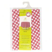 ORYX Round Oilcloth Tablecloth Red Checkered Waterproof Stain-Resistant PVC Ø140 Cm. Indoor And Outdoor Use - Red and White - View 4