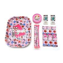 Designer Cigarette Rolling Paper Gift Set - Premium Metal Smoking Tray Set, Includes Large Plastic Grinder, Filter Papers, And Stylish Accessory Kit, Providing A Unique Smoking Experience