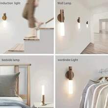 Decorative And Rechargeable LED Light With USB Bivolt And Motion Sensor - D.K.L - Dark Wood - View 8