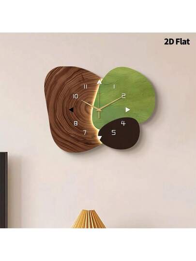 2D Flat 1pc Verlichting Luxe Moderne High End Home ation Wand Clock, Ultra Quiet Quartz Movement, No Ticking Sound, Painting Klok Living Room, Bedroom Office, able Watch, Unique Personalized, Clear Reading Time, In Bedroom, Studio, Ho Study, Kitchen Cafe, Perfect Family Friends view 4