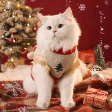 お子様のクリスマスセーター、猫と小型犬用 - サンタ帽子のデザインの赤いホリデーセーター、エルフの仮装パーティー用の洗濯機で洗えるペットのコスチューム、写真撮影用 - 子猫、子犬、屋内/屋外のクリスマス装飾用の暖かい冬服 - ペット愛好家への完璧なクリスマスギフト、クリスマス犬の衣装、お祝いのペットの衣装、お祝いのデザイン、快適なニット、猫の衣装、耐久性のあるニット、猫のファッション - XL - チェックする 4