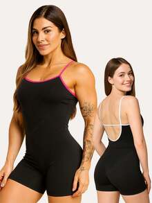 Kit 2 Macaquinho Básico Fitness Academia Detalhe Costas - Virginia