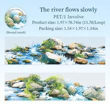 1 Roll Seine River Themed PET Decorative Tape, Suitable For Scrapbooking, Phone Cases, Diaries, Frames, Envelopes, Crafts And Other DIY Collage And Decor - Interesting And Personalized Layering Material