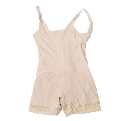 Bodysuit de elevación de cadera, Bodysuit de compresión de la cremallera Hebilla de hilera de color de piel ajustable para recuperación posparto