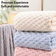 [4pcs Ultra-Soft Bath Towels] 4pcs Ultra-Soft Waffle Edge Bath Towels | Super Absorbent Microfiber, Quick-Drying, Textured | SPA, Gym & Daily Use, Durable, Family & Fitness Gift Set
