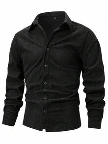 قميص مخطط متعدد الاستخدامات للارتداء اليومي الكاجوال للرجال، خريف