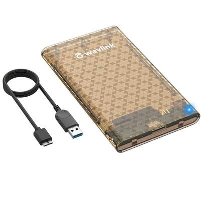 2.5" USB3.0 To SATA III External Hard Drive Enclosure, Optimized Formm/9.5mm 2.5 Inch HDD/SSD, Tool-Free, Support Max 4TB With UASP, Compatible With WD Seagate