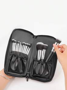 1个化妆刷收纳袋，化妆刷架，竖式化妆杯旅行专业化妆师整理包 - 不含化妆刷 - 彩色 - 查看 1