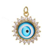 1pc Multi-Color Eye & Butterfly Palm Copper Pendant, & Unique, Handmade DIY Necklace, Bracelet, Keychain Jewelry Pendant, Suitable For Christmas Wear & Gift - Multicolor - View 8