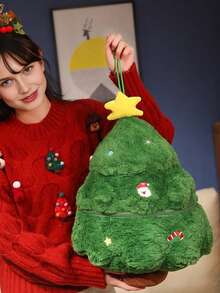 Santa Plush Stuffed Claus In Tree Pillow For Kids Toy And Christmas Tree Plush Pillow Decor The Elk Plush Doll Toys - Cozy Holiday Plushie For Toddlers