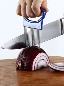 1pc/2pcs ProKitchen Stainless Steel Multi-Function Kitchen Tool - Ultra Sharp Onion Slicer, Meat Tenderizer And Vegetable Peeler, Ergonomic Handle For Easy Food Prep And Cooking, Food Processor Accessories