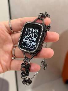 Cadena con adorno de perlas para la correa del , compatible con múltiples series de (10/9/8/7/6/5/4/3/2/1/ SE Ultra) y tamaños (38 - 40-41-42-44-45-46-49mm), correa de mujer inspirada en el estilo bohemio, brazalete decorado con encanto, ideal para agregar un toque de moda a su smartwatch