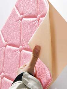 1pc/4pcs, Size 27.55 X 13.78 X 0.16 Inches, 3D Embossed XPE Foam Wallpaper, Faux Leather Texture, Soft & Textured, Decor For Kids Room, Self-Adhesive Foam Wall Sticker, Reusable & Trimmable, Home Decor Background, Soundproof Thick Wall Sticker, Waterproof, Moisture-Proof, Dust-Proof, Anti-Collision Sticker - Multicolor - View 5
