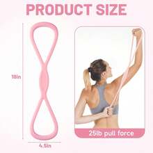 Resistance Bands, Figure 8 Resistance Band For Women Men - 25 Lbs 8 Shaped Resistance Rubber Band, Soft Silicone Material, Perfect For Arms, Back, Shoulder Stretch - 1 - View 8