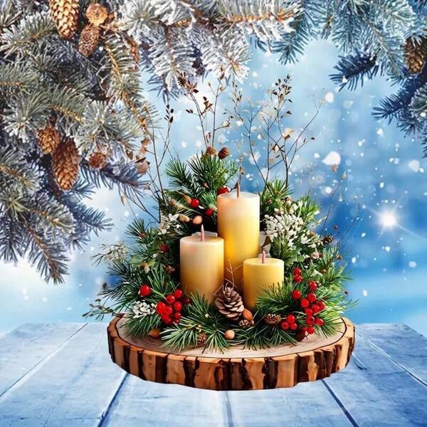 1 Stück elegante Acryl Weihnachts Tischdekoration - multifunktionale Feiertags Mittelstück Dekoration für Zuhause, Büro oder Café, geeignet für Wohnzimmer, Couchtisch, Schlafzimmer Deko - Geschenk für Freunde und Familie