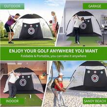 Golf Practice Net, 6.6x4.6ft, With Target And Portable Bag, Suitable For Backyard Driving And Chipping Practice. - Black - View 5