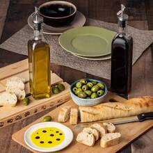 1 pieza Botella de vidrio a prueba de fugas para aceite - Recipiente de cocina resistente a la corrosión con tapa hermética, apto para aceite de sésamo, vinagre y salsa de soja - Sin plomo, excelente para cocinar y decoración