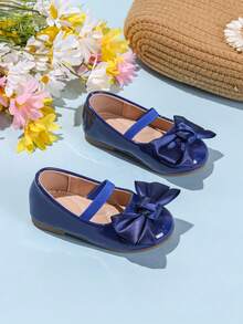 1 Pair Cute Floral Casual Comfortable Flat Shoes For Girls, Versatile For All Seasons - Royal Blue - View 2