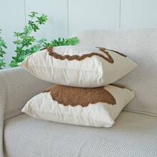 1 buc. Față de pernă din pluș brodată cu model de curcan, față de pernă decorativă de Ziua Recunoștinței cu broderie 3D